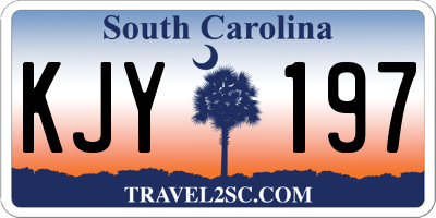 SC license plate KJY197