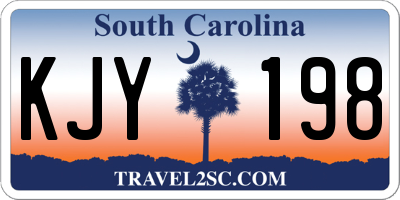 SC license plate KJY198