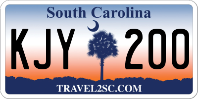 SC license plate KJY200