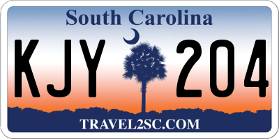 SC license plate KJY204