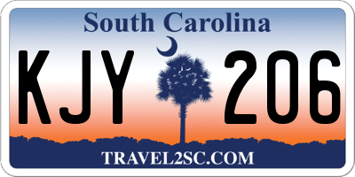 SC license plate KJY206