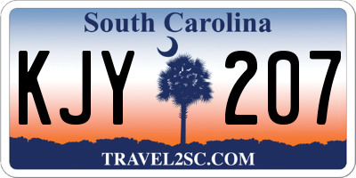SC license plate KJY207