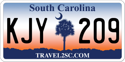 SC license plate KJY209