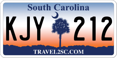 SC license plate KJY212