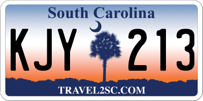 SC license plate KJY213