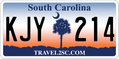 SC license plate KJY214