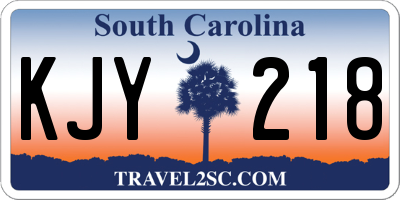 SC license plate KJY218