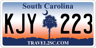 SC license plate KJY223