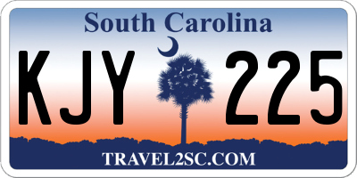 SC license plate KJY225