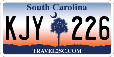SC license plate KJY226