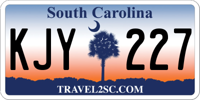 SC license plate KJY227