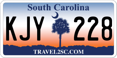 SC license plate KJY228