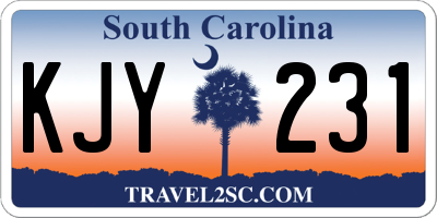 SC license plate KJY231