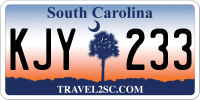 SC license plate KJY233
