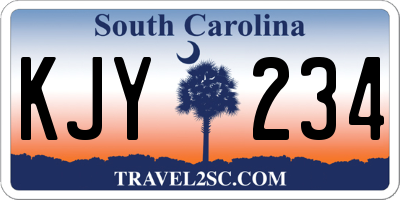 SC license plate KJY234