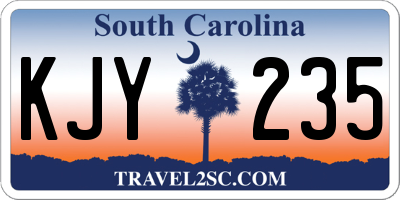 SC license plate KJY235