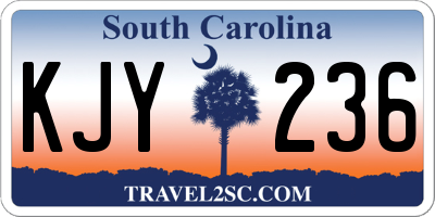 SC license plate KJY236