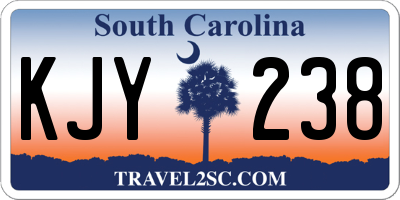 SC license plate KJY238
