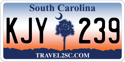 SC license plate KJY239