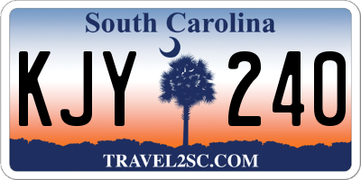 SC license plate KJY240