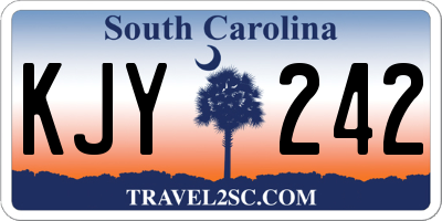 SC license plate KJY242