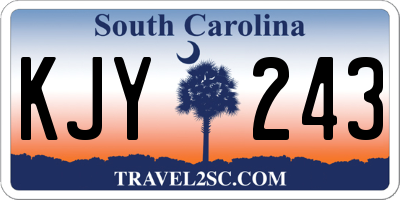 SC license plate KJY243
