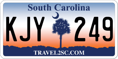 SC license plate KJY249