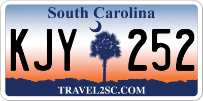SC license plate KJY252