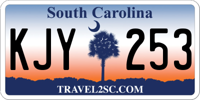 SC license plate KJY253