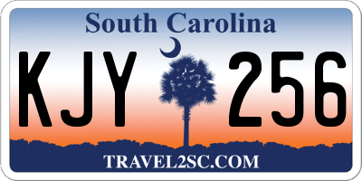 SC license plate KJY256