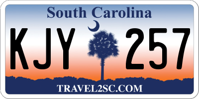 SC license plate KJY257