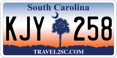 SC license plate KJY258