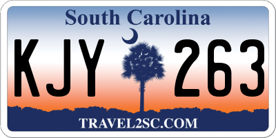SC license plate KJY263