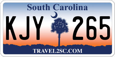 SC license plate KJY265