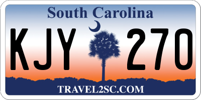 SC license plate KJY270