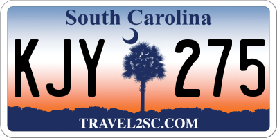 SC license plate KJY275