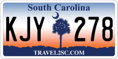 SC license plate KJY278