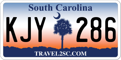SC license plate KJY286