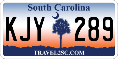 SC license plate KJY289
