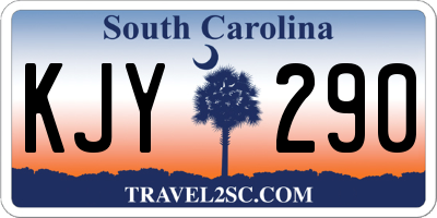 SC license plate KJY290