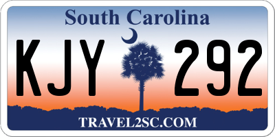 SC license plate KJY292
