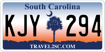 SC license plate KJY294