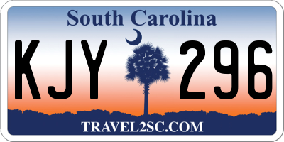 SC license plate KJY296