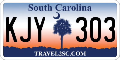 SC license plate KJY303
