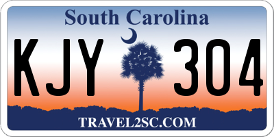SC license plate KJY304