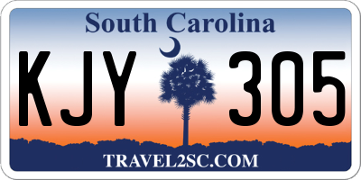 SC license plate KJY305