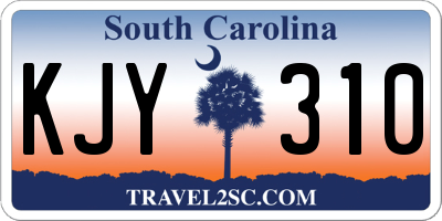 SC license plate KJY310