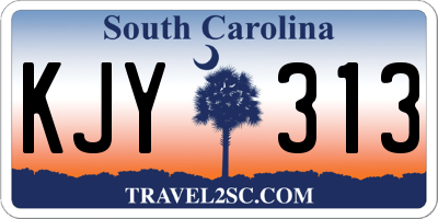 SC license plate KJY313