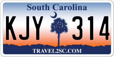 SC license plate KJY314