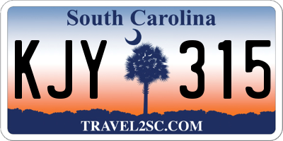 SC license plate KJY315